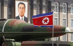 North Korean missiles on display during their May Day parade, 2015.