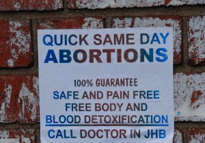A sign at an abortion clinic in Virginia.  Credit: The Federalist