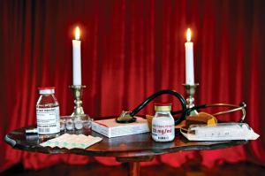 An 'end-of-life clinic' opened in 2012 in Amsterdam for patients whose doctors refuse to assist with their suicides.  Above is the kit that the in-house doctor uses when the patient is terminated.   Credit:  Jean Pierre Jans / REA / Redux