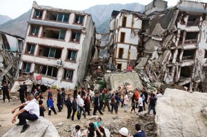 On May 12, 2009, a massive earthquake (8.0) struck southwest China, killing nearly 90,000 and leaving five million homeless in Beichuan, Sichuan Province. (Credit: Ng Han Guan/AP)