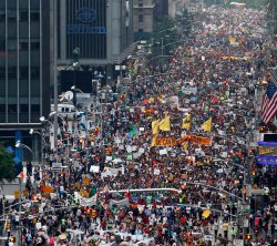 Hundreds of thousands participate in the NYC Pride March in 2014. (Credit: Occupy Wall Street)