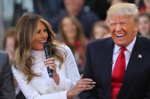 Donald and Melanie burst out laughing as she tells Today Show hosts on April 21, 2016 hosts that she REALLY wants him to stop Tweeting☺